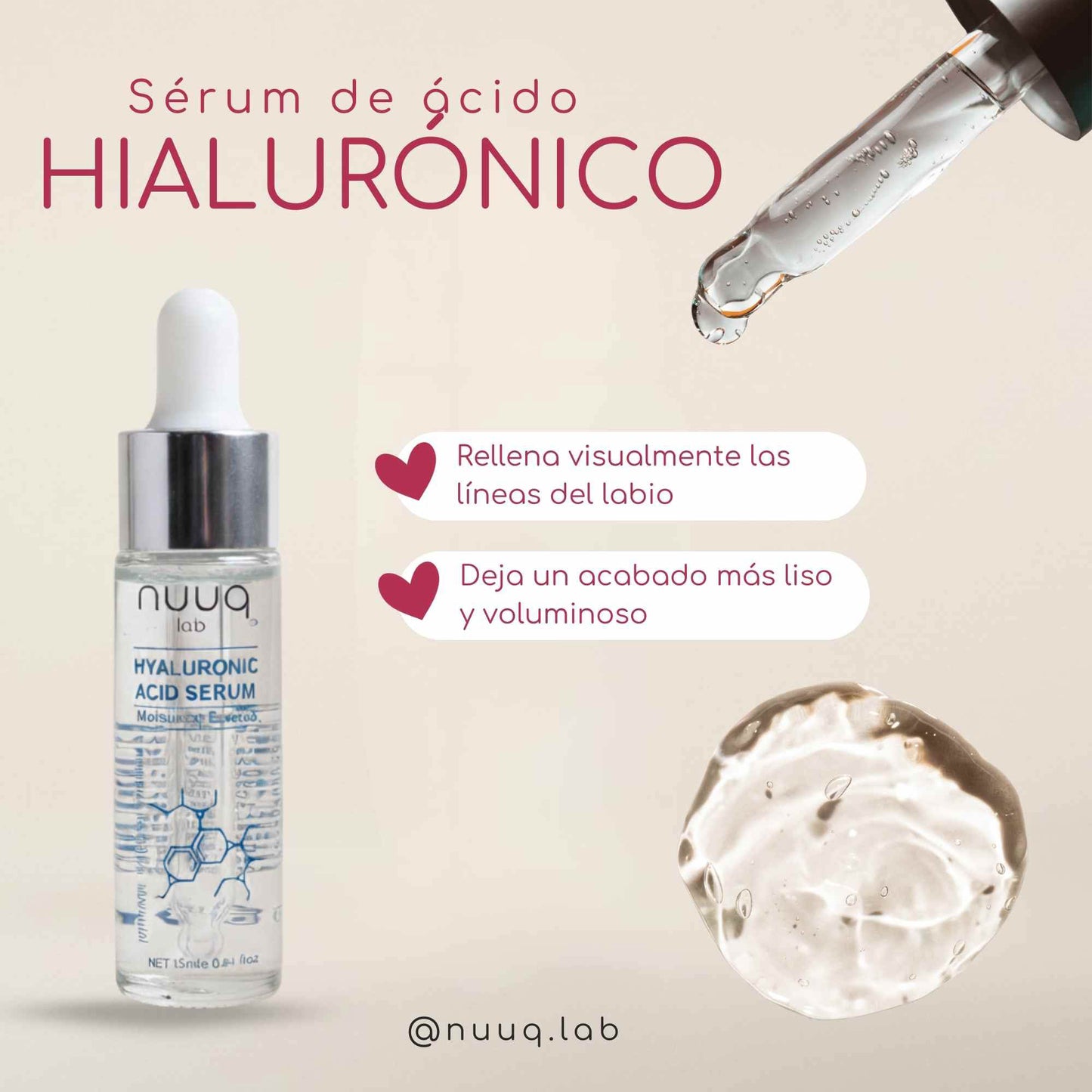 Voluminizador de labios con sérum de ácido hialurónico, ¡di adiós a los labios delgados! · Hydra Elixir